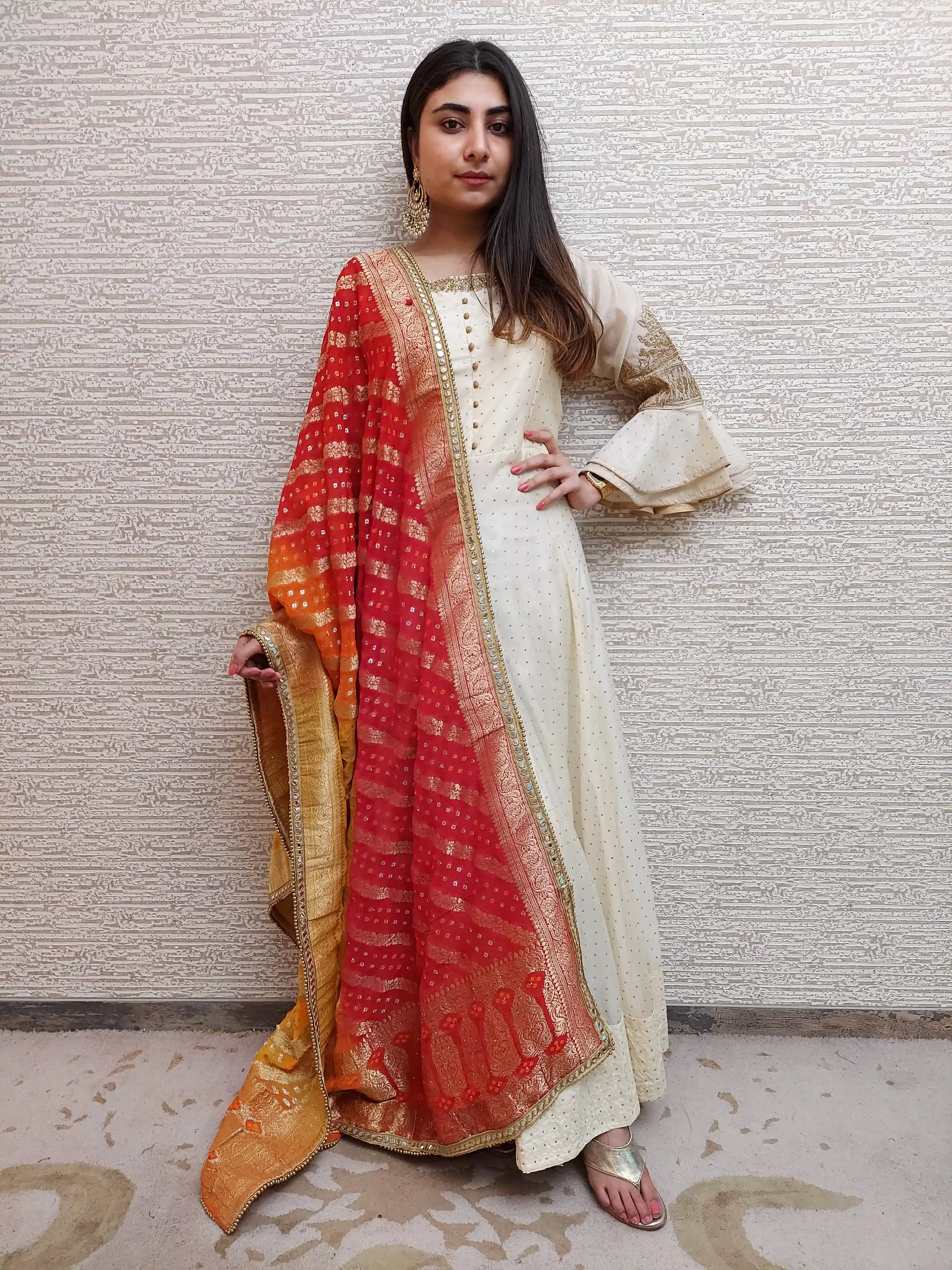 Dual-toned Bandhani